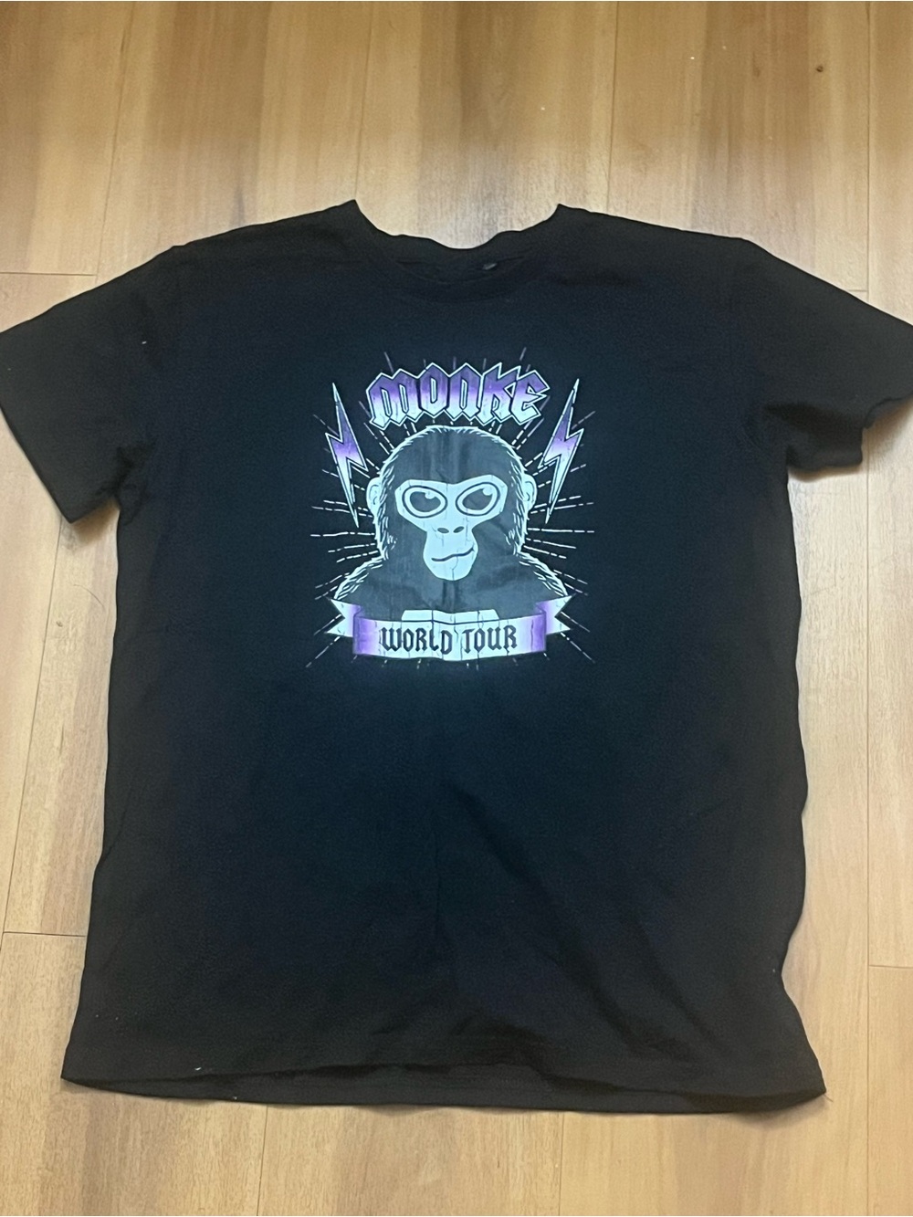 Official Gorilla Tag VR Monke World Tour Gaming Graphic Tee Black